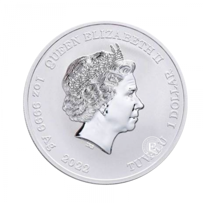 1 oz (31.10 g) srebrna moneta Street Fighter - Chun Li, Tuvalu 2022