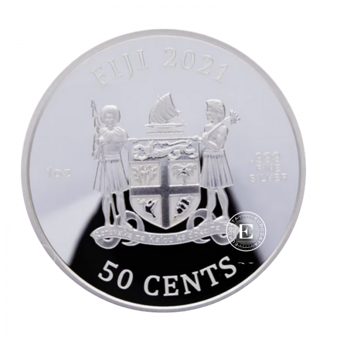 1 oz (31.10 g) silver colored coin Street Fighter -  Chun Li, Fiji 2021