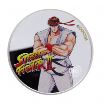 1 oz (31.10 g) sidabrinė spalvota moneta Street Fighter - Ryu, Fidžis 2021