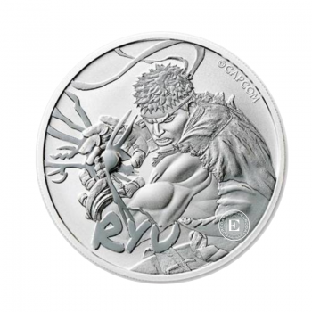 1 oz (31.10 g) sidabrinė moneta Street Fighter - Ryu, Tuvalu 2022