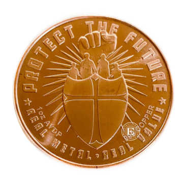 1 oz (31.10 g) Kupfermünze Food and Shelter, USA random year