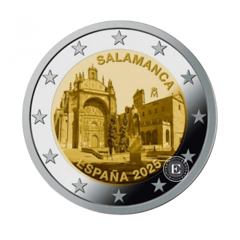 2 Eur moneta Salamanca, Ispanija 2025