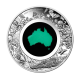 1 oz (31.10 g) srebrna PROOF kolorowa moneta Great Southern Land Chrysoprase, Australia 2024 (z certyfikatem)