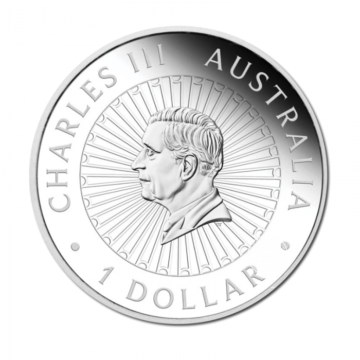 1 oz (31.10 g) srebrna PROOF kolorowa moneta Snakeskin Jasper, Australia 2025 (z certyfikatem)