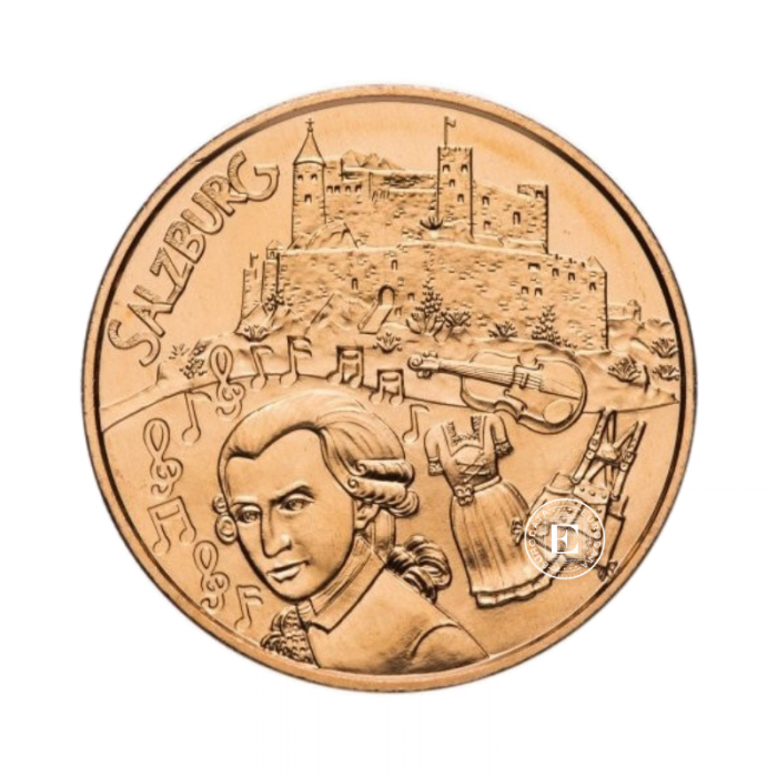 10 Eur varinė moneta Salzburgas, Austrija 2014