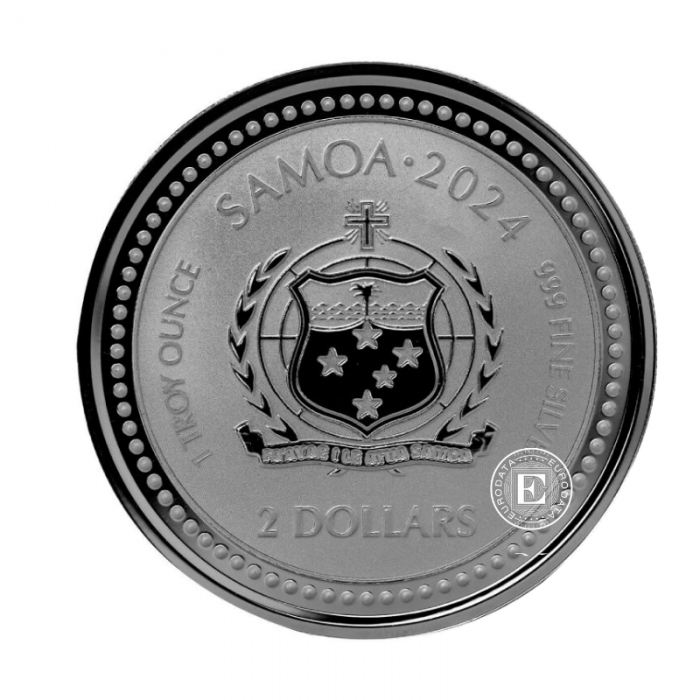1 oz (31.10 g) sidabrinė moneta Jūrų arkliukas, Samoa 2024
