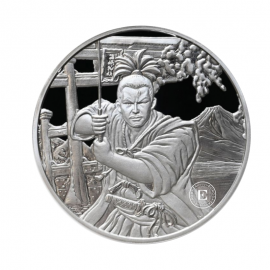 1 oz (31.10 g) sidabrinė moneta Senovės kariai samurajai, Fidžis 2022