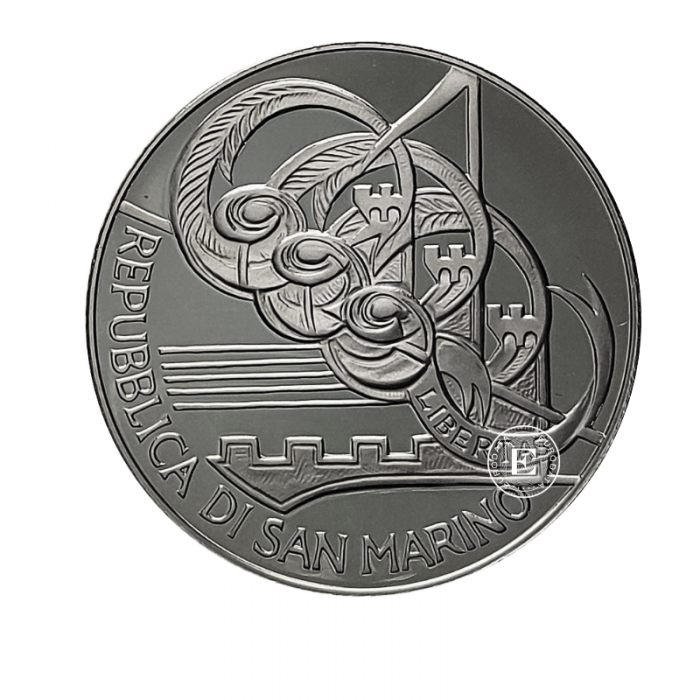 5 Eur (18 g)  silver PROOF coin Toscanini, San Marino 2007