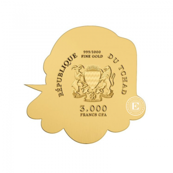 1/1000 oz auksinė moneta Santa Claus, Čadas