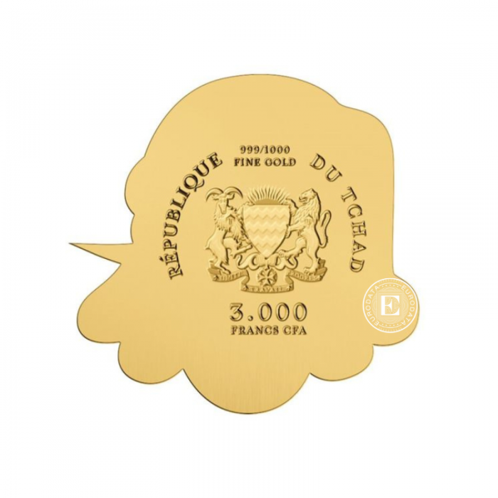 1/1000 oz auksinė moneta Santa Claus, Čadas