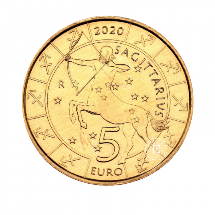 5 Eur münze Zodiac - Sagittarius, San Marino 2020