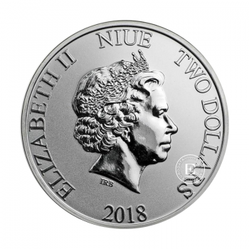 1 oz (31.10 g) sidabrinė moneta Skrudžas Makdakas, Niujė 2018