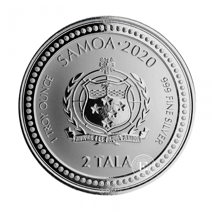 1 oz (31.10 g) silbermünze Seahorse, Samoa 2020