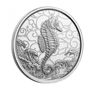 1 oz (31.10 g) srebrna moneta Seahorse, Samoa 2020