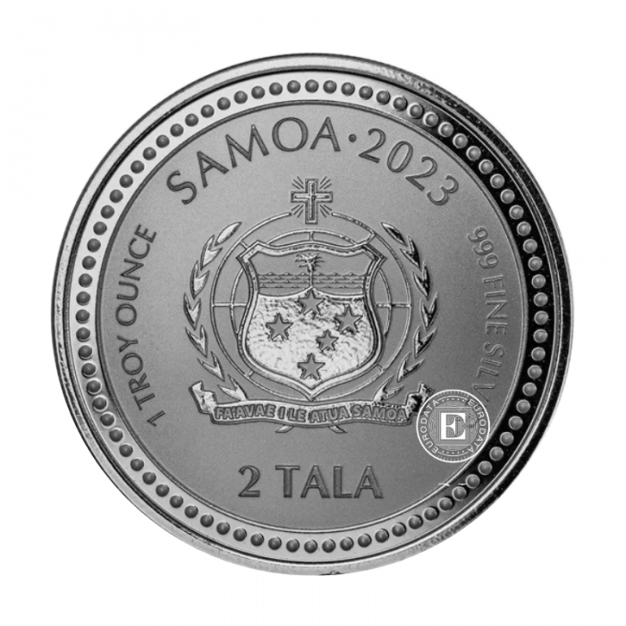 1 oz (31.10 g) Silbermünze Seahorse, Samoa 2023