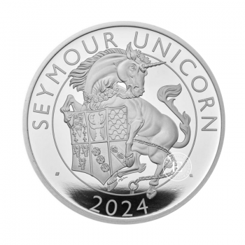 1 oz (31.10 g) sidabrinė PROOF moneta Tudor Beasts - Seymour Unicorn, Didžioji Britanija 2024