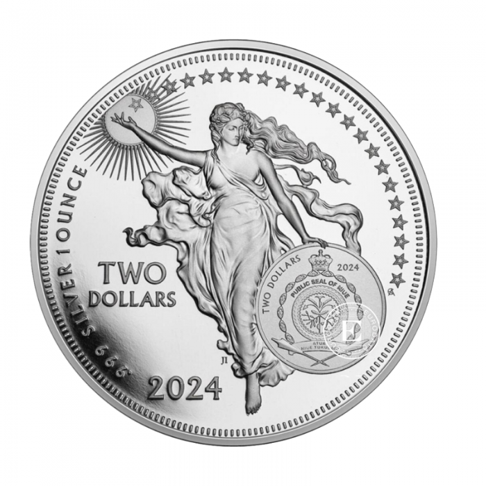 1 oz (31.10 g) srebrna moneta William Shakespeare, Niue 2024