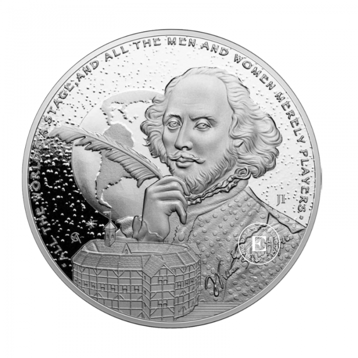 1 oz (31.10 g) srebrna moneta William Shakespeare, Niue 2024