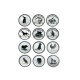 12 x 1 oz (31.10 g)  Silbermünze sset Lunar I, Australien 1999 - 2010 (Box)