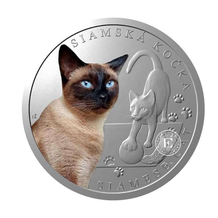 1 oz (31.10 g) silbermünze Cat Breeds - Siamese, Niue 2024