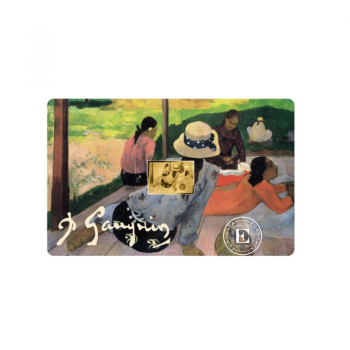 1/1000 oz aukso luitas - moneta Paul Gauguin Paintings – The Siesta, Čadas