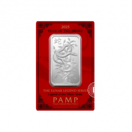 10 g sidabro luitas Lunar - Gyvatės metai, PAMP 999.9