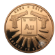 1 oz copper round Guns and Gold, USA (random year)