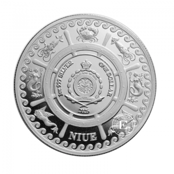 1 oz (31.10 g) sidabrinė moneta Mythical Creatures - Sirena, Niujė 2025