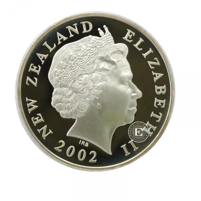5 Eur (28.28 g) sidabrinė PROOF moneta Architektūros paveldas - Dangaus bokštas, Naujoji Zelandija 2002