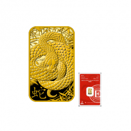 1 g Goldbarren Jahr des Snake, Argor-Heraeus 999.9