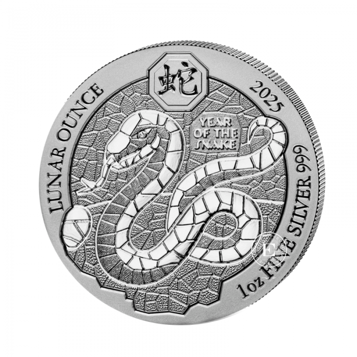 1 oz (31.10 g) silver coin Year of the Snake, Lunar, Rwanda 2025