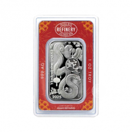1 oz  (31.10 g)  Silberbarren The Lunar – Snake, Asahi  999