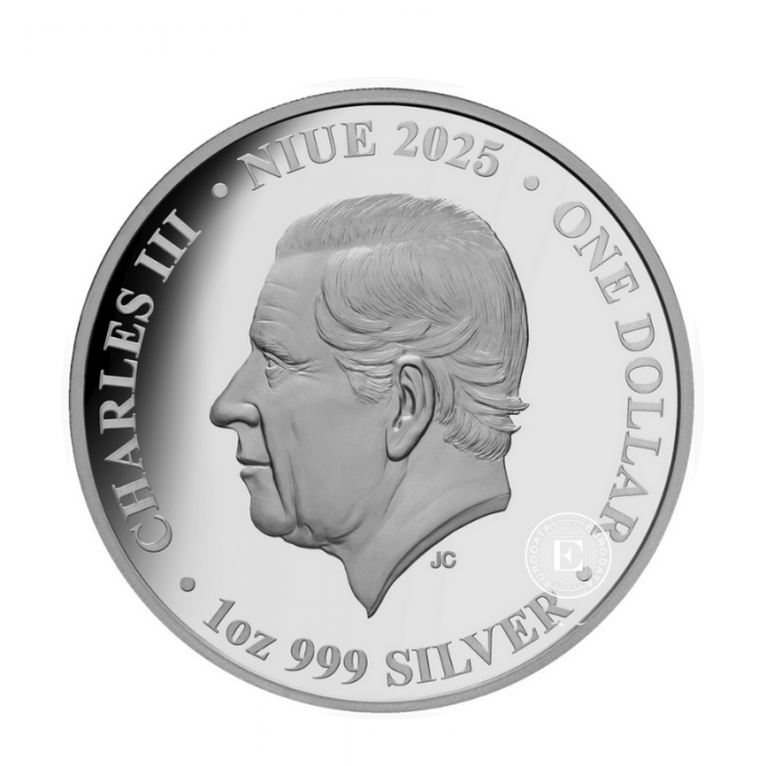 1 oz (31.10 g) silver PROOF coin Lunar - Snake, Niue 2025 (with certificate)