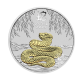 1 oz (31.10 g) silver PROOF coin Lunar III - Year of  Snake, Australia 2025  (partially gilded)