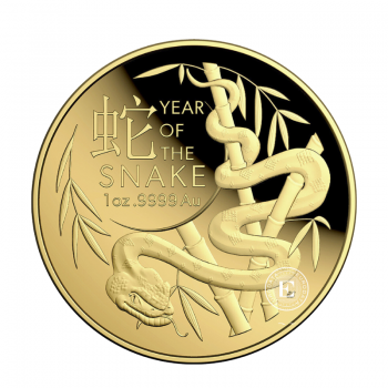 1 oz (31.10 g) goldmünze PROOF Lunar RAM - Year of  Snake, Australien 2025
