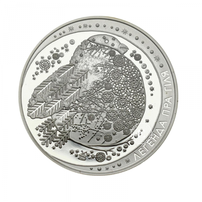 20 roubles (33.62 g) pièce PROOF d'argent Legend of the Bullfinch, Biélorussie 2014