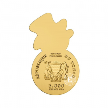 1/1000 oz gold coin Snowman, Chad