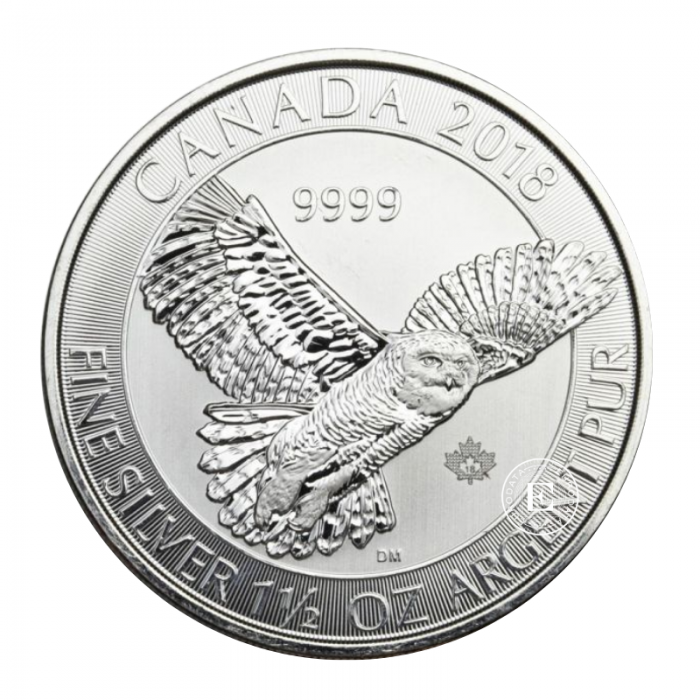 1.5 oz (46.65 g) silver coin Snowy Owl, Canada 2018