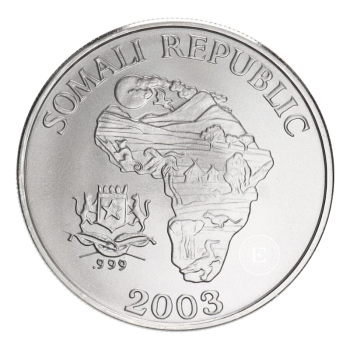 1 oz (31.10 g) sidabrinė moneta Monkey, Somalis 2003