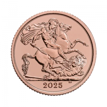 3.66 g pusė sovereno Karalius Charlesas III, Didžioji Britanija 2025