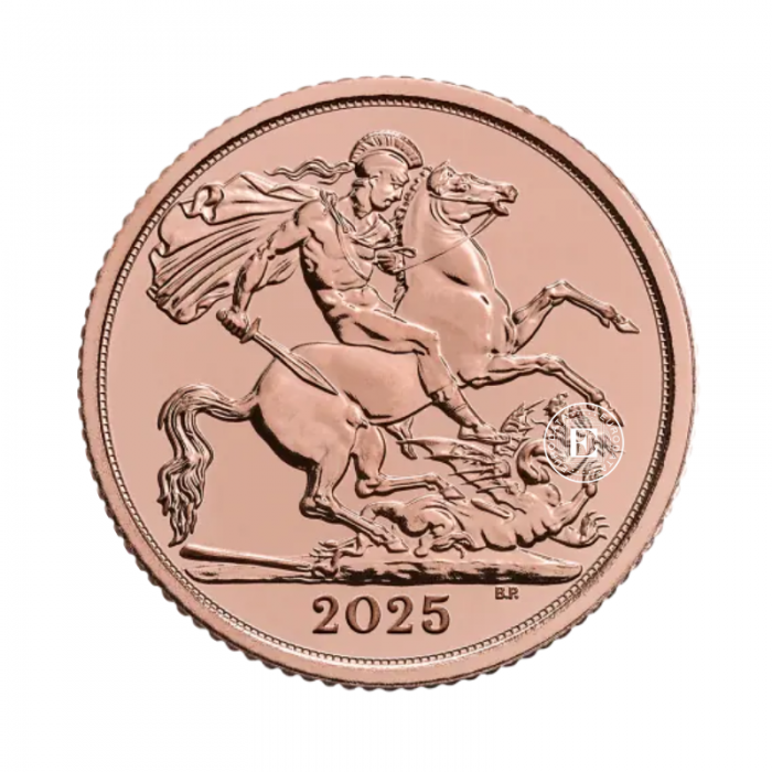 3.66 g pusė sovereno Karalius Charlesas III, Didžioji Britanija 2025