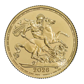 Złota moneta 7.98 g suweren Król Karol III, Wielka Brytania 2026