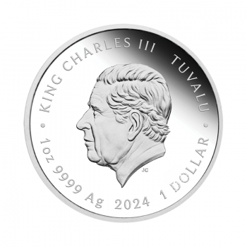 1 oz (31.10 g) sidabrinė spalvota  moneta Ninja Turtles Shredder, Tuvalu 2024