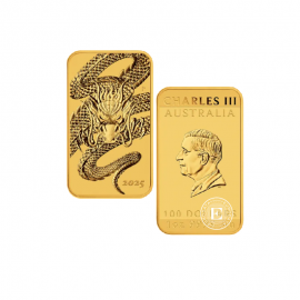 1 oz (31.10 g) pièce rectangulaire Dragon, Australie 2025