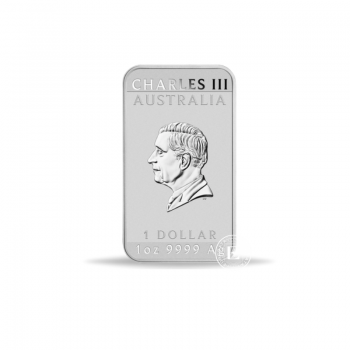 1 oz (31.10 g) sidabrinė stačiakampė moneta Lunar -  Arklio metai, Australija 2026
