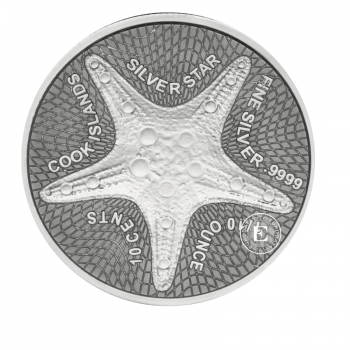 1 oz (31.10 g) sidabrinė moneta Jūros žvaigždė, Kuko Salos 2021