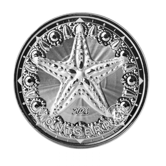 1 oz (31.10 g) silver coin EC8 Montserrat -  Starfish, Eastern Caribbean 2024