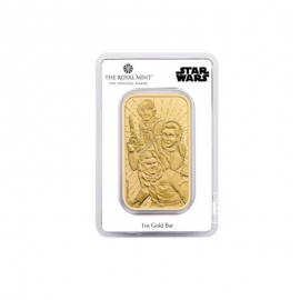 1 oz (31.10 g) aukso luitas Star wars, The Royal Mint 999.9
