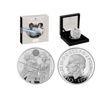 1 oz (31.10 g) sidabrinė PROOF moneta Luke Skywalker and Princess Leia, Didžioji Britanija 2023
