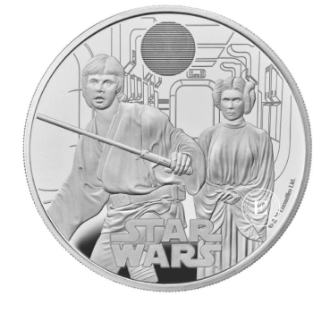 1 oz (31.10 g) sidabrinė PROOF moneta Luke Skywalker and Princess Leia, Didžioji Britanija 2023